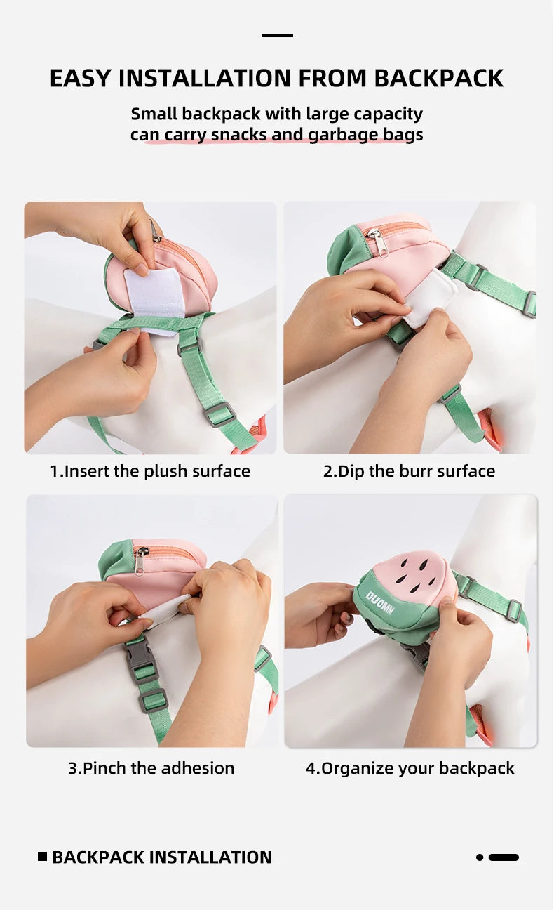 Cute Fruit-Themed Cat Harness with Detachable Backpack - Reflective, Adjustable Vest for Small to Medium Cats,Cat Backpack