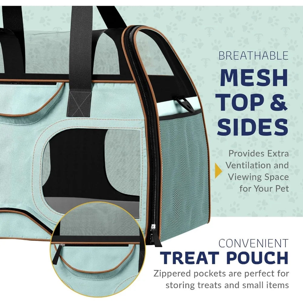 Pet Carrier - Airline Compliant Dog Carrier Pet Carrier for Small Dogs and Cats - Soft Travel Dog Luggage