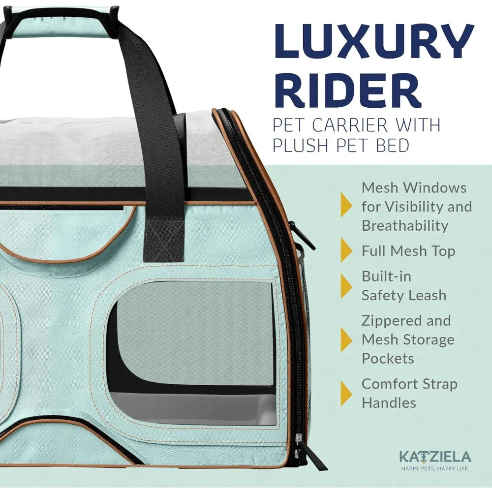 Pet Carrier - Airline Compliant Dog Carrier Pet Carrier for Small Dogs and Cats - Soft Travel Dog Luggage
