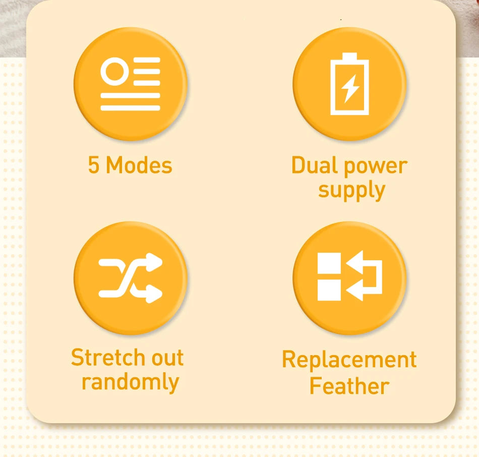 ROJECO 2 in 1 Smart Cat Toys Automatic Feather Fun Ball Toy Set For Cat Dog 5 Modes Electronic Interactive Pet Toy Accessories