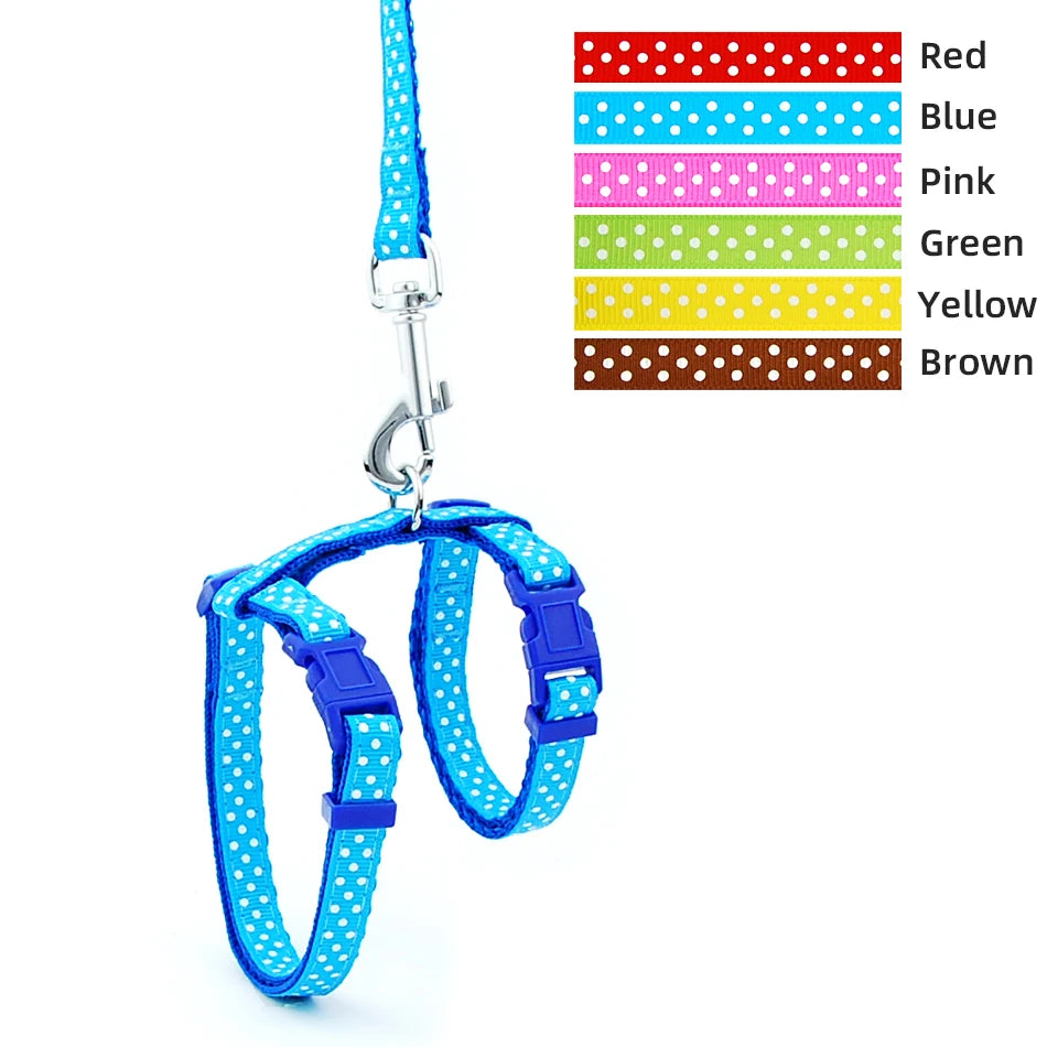 Cat Dog Collar Harness Leash Adjustable Nylon Pet Traction Cat Kitten Halter Collar Cats Products Reflective Pet Harness Belt