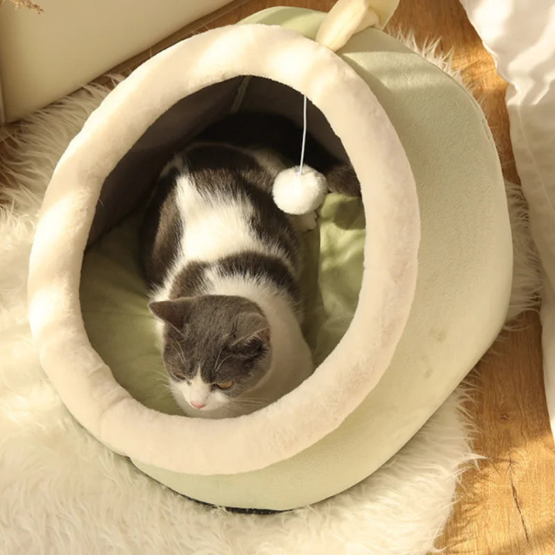 Bed Cat House Condo for Indoor or Outdoor Cat Tent Very Soft Small Dog Mat Bag for Washable Cave Cats Beds Pet House