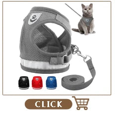 Cat Harness and Leash Set Reflective Kitten Puppy Dogs Jacket Mesh Pet Clothes For Small Dogs Pet Chihuahua Yorkies Pug