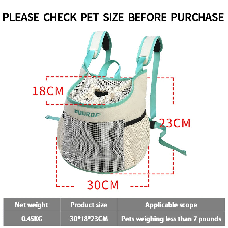 Chest double shoulder cat bag out portable kitten travel light out cat bag backpack light breathable large capacity