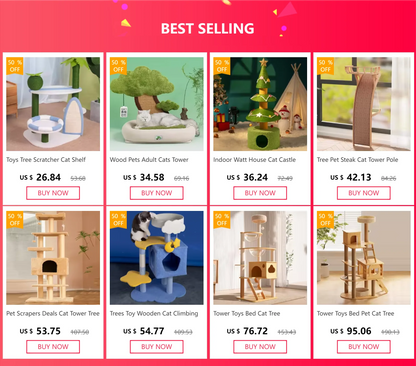 Tower Toys Bed Cat Tree Scratcher Claw Sharpener Pet Cat Tree Wheel Pole Gatos Productos Para Mascotas Cats Accessories Home