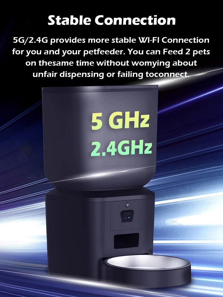 Furpipi 8L Smart Automatic Cat Feeders with 1080P HD Camera 5G WiFi Pet Feeder Tuya APP Control Automatic Cat Dog Food Dispenser