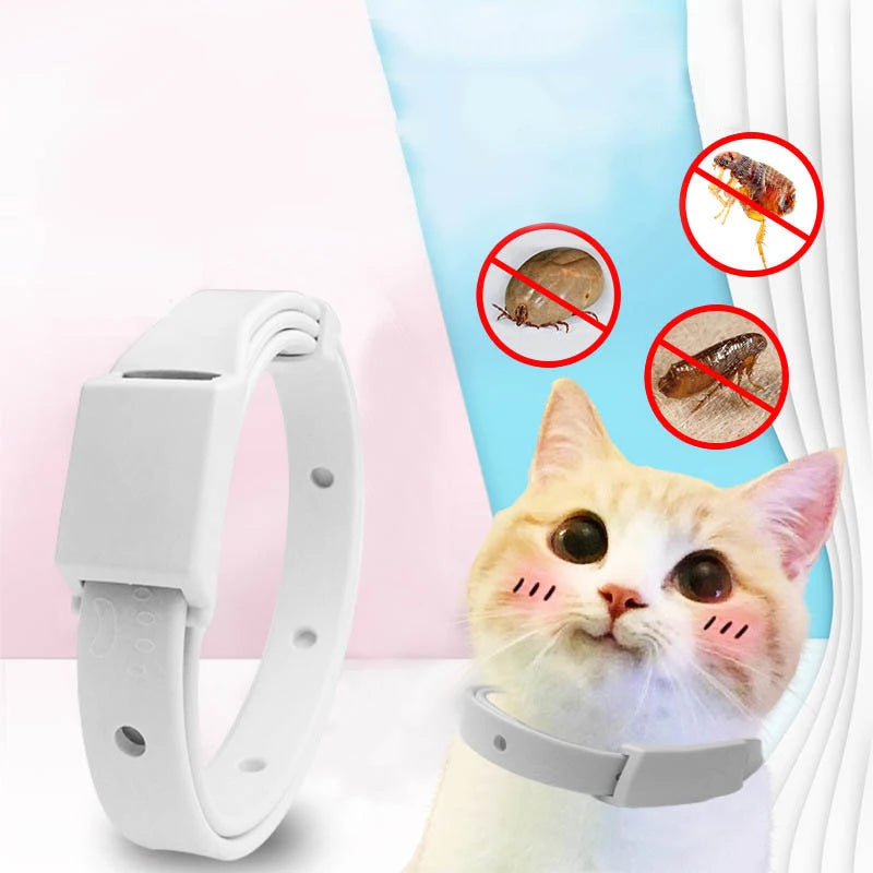 Adjustable Anti-Flea & Tick Collar for Cats and Small Dogs  Antiparasitic Protection - Breakaway Design for Safety