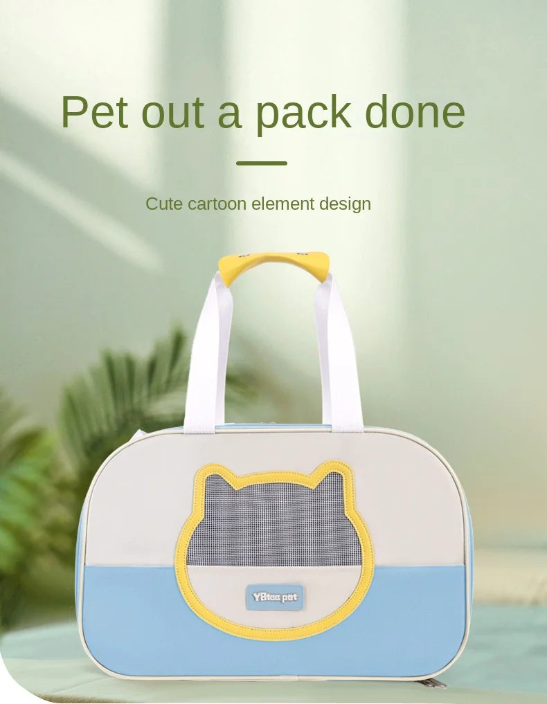 Breathable Large-capacity Outdoor Carrying Bag Crossbody Pet Folding Lightweight Cat and Dog Bag