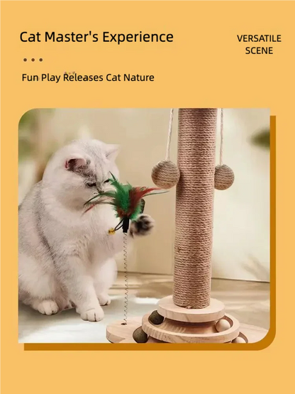 Cat scratch board is wear-resistant and does not shed debris. Cat scratch column is made of sisal hemp, and cat toys are used to