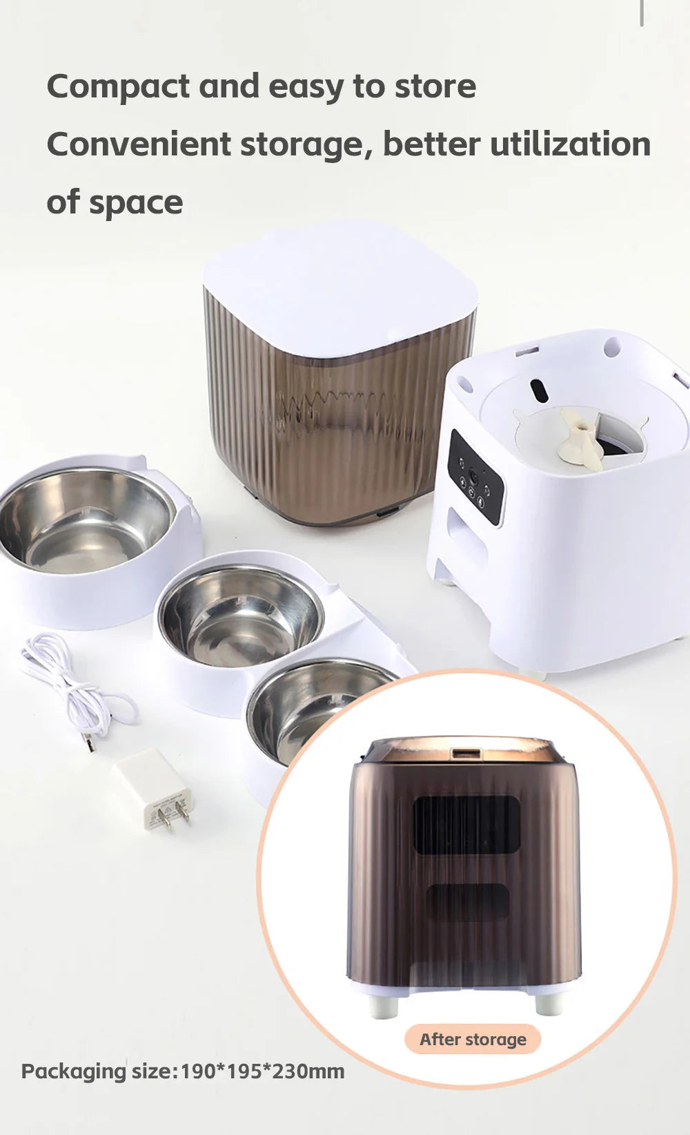 5L Pet Feeder with Camera Automatic Cat Feeder Smart Dog Food Dispenser WiFi Timing Quantitative Stainless Steel Feeding Bowl