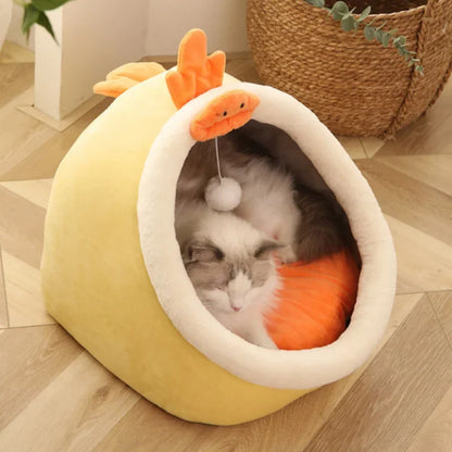 Bed Cat House Condo for Indoor or Outdoor Cat Tent Very Soft Small Dog Mat Bag for Washable Cave Cats Beds Pet House