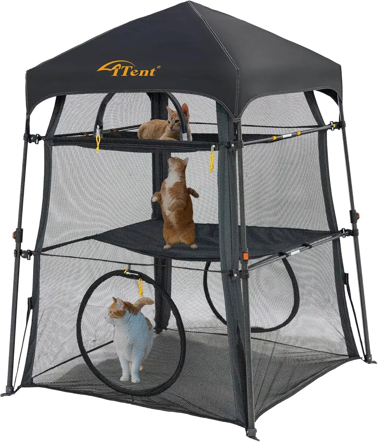 Extra Cat Enclosure Cat Tower Tent for Indoor/Outdoor/Patio/Camping,3 Tier Cat Cage Inside, X-Large Outdoor Catio