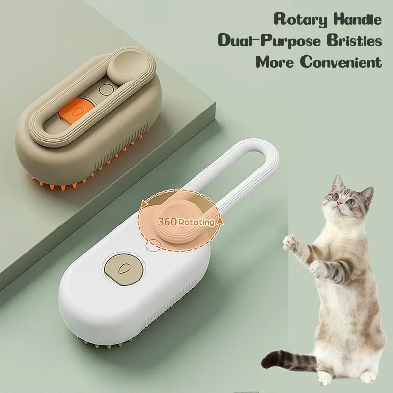 Cat Dog Steamy Brush Steam Brush Electric Sprayer for Massage Pet Grooming Tool Shedding 3 in 1 Electric Sprays Massage Combs