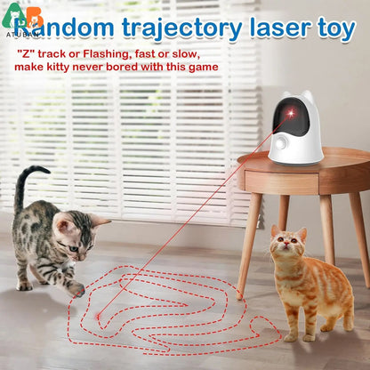 ATUBAN Laser Cat Toys with Real Random Trajectory, Automatic Cat Laser Toy Rechargeable Interactive Cat Toys for Indoor Cats