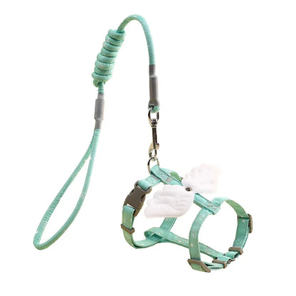 Sweet Angel Wing Cat Harness 120cm Leash Outdoor Cat Dog Harness and Leash Set Water Proof Vest Chest Strap Kitten Accessories