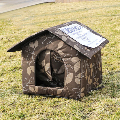 Cat House Waterproof Outdoor Winter Warm Pet Cat Cave Sleeping Beds Tent Home Foldable and Washable for Small Dog Puppy Supplies