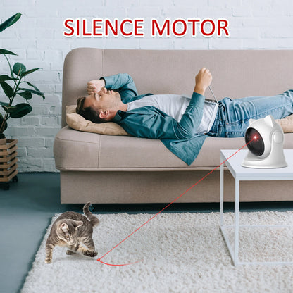 Cat Laser Toy Automatic Rechargeable Motion Random Activated Interactive Cat Toys for Indoor Cats/Dog/Kittne Slow and Fast Mode