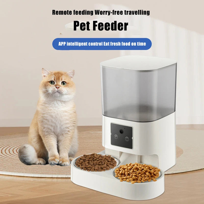 Pet Intelligent Feeder Timed Quantitative Remote Control Automatic Feeder Cat Food Dog Food Intelligent Feeding Machine