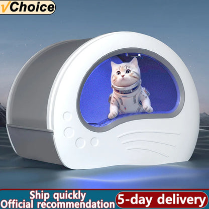 Cat Litter Box Fully Enclosed Splash-proof Cat Toilet with Litter Scoop Large Capacity Drawer Type Cat Litter Box Cat Accessorie