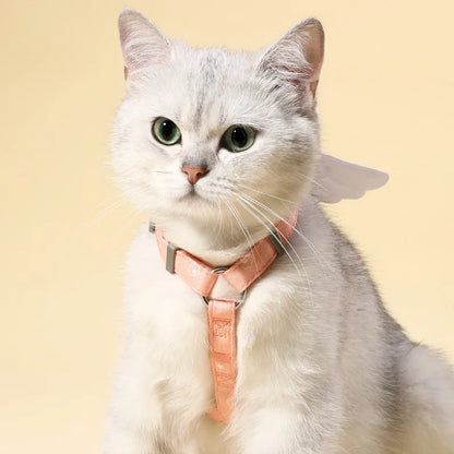 Sweet Angel Wing Cat Harness 120cm Leash Outdoor Cat Dog Harness and Leash Set Water Proof Vest Chest Strap Kitten Accessories