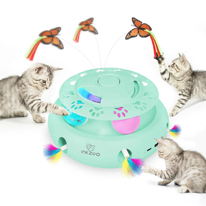 INKZOO Cat Toys, Interactive Cat Toys for Indoor Cats,  Smart Interactive Kitten Toy, Automatic 7 Holes Mice Whack-A-Mole