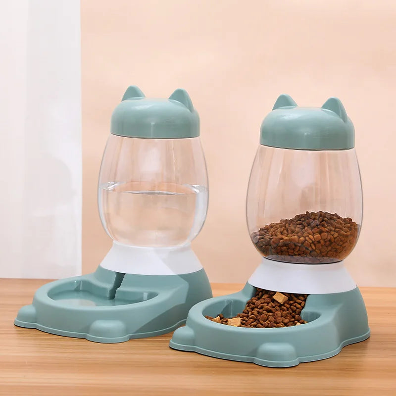 HOOPET 2022 New Cat Bowl 3 Colors Pet Automatic Feeder Dog Drinking Bowl Dispenser for Puppy Cat Food Water Bowl Pet Accessaries