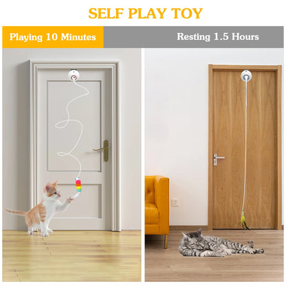 Interactive Cat Feather Toys, Hanging Electric Cat Toys for Indoor Cats,  Cat Teaser Toy, Kitten Toys, Automatic Cat Toy