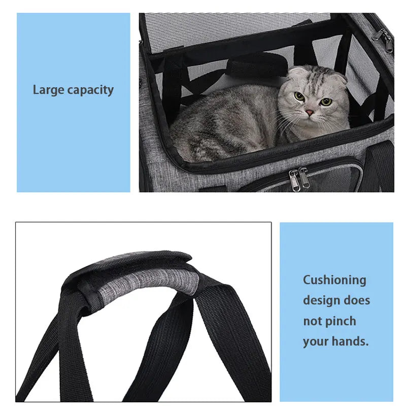 Cat Outgoing Travel Puppy Carrier Backpack Pet Bag Large Capacity Breathable Portable Cat Backpack Foldable Dog Bag Pet Supplies