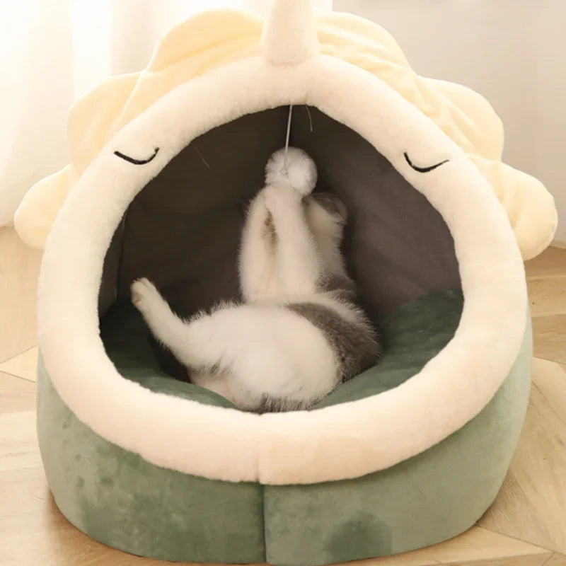 Bed Cat House Condo for Indoor or Outdoor Cat Tent Very Soft Small Dog Mat Bag for Washable Cave Cats Beds Pet House