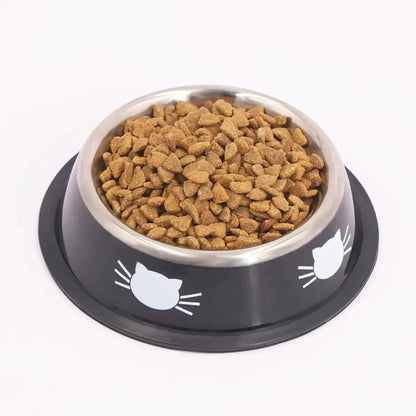 Supet Dog Cat Bowl, Dog Water Bowl with Non-Slip Rubber Base, Metal Insulated Stainless Steel Cat Bowls, Double Wall Cat Bowl