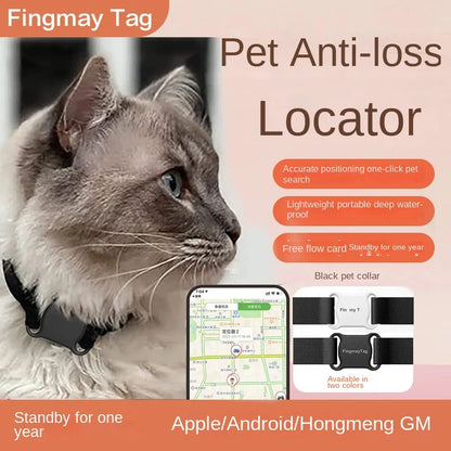 F2 Pet locator cat dog tracking GPS collar anti-lost monitoring hanging neck Bluetooth