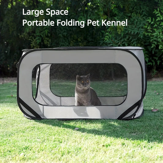 Portable Folding Pet Kennel for Dogs and Cats, Indoor/Outdoor Pet Kennel, Car Seat, Travel Easy to Set Up and Store