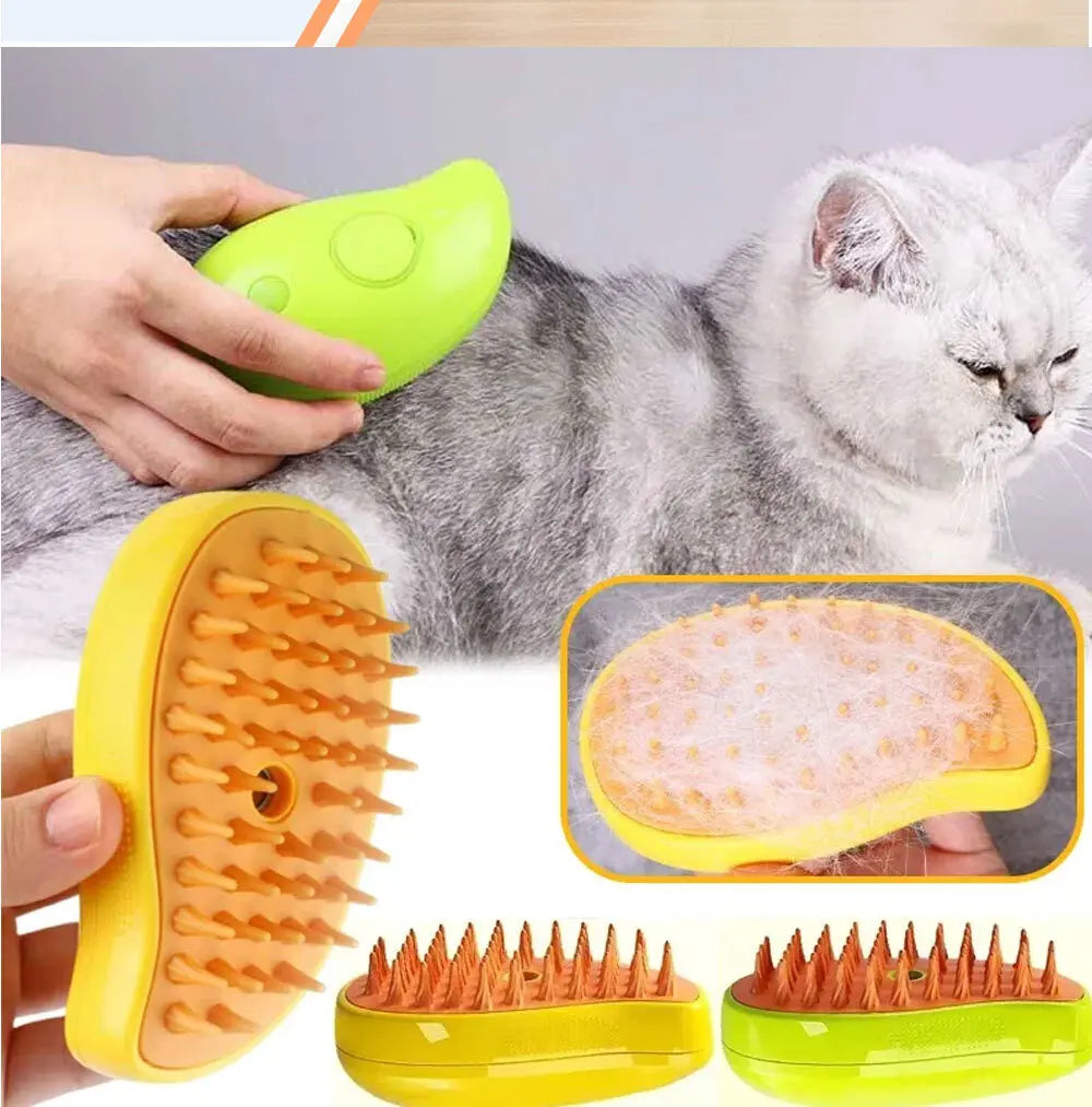 Cat Dog Steamy Brush Steam Brush Electric Sprayer for Massage Pet Grooming Tool Shedding 3 in 1 Electric Sprays Massage Combs