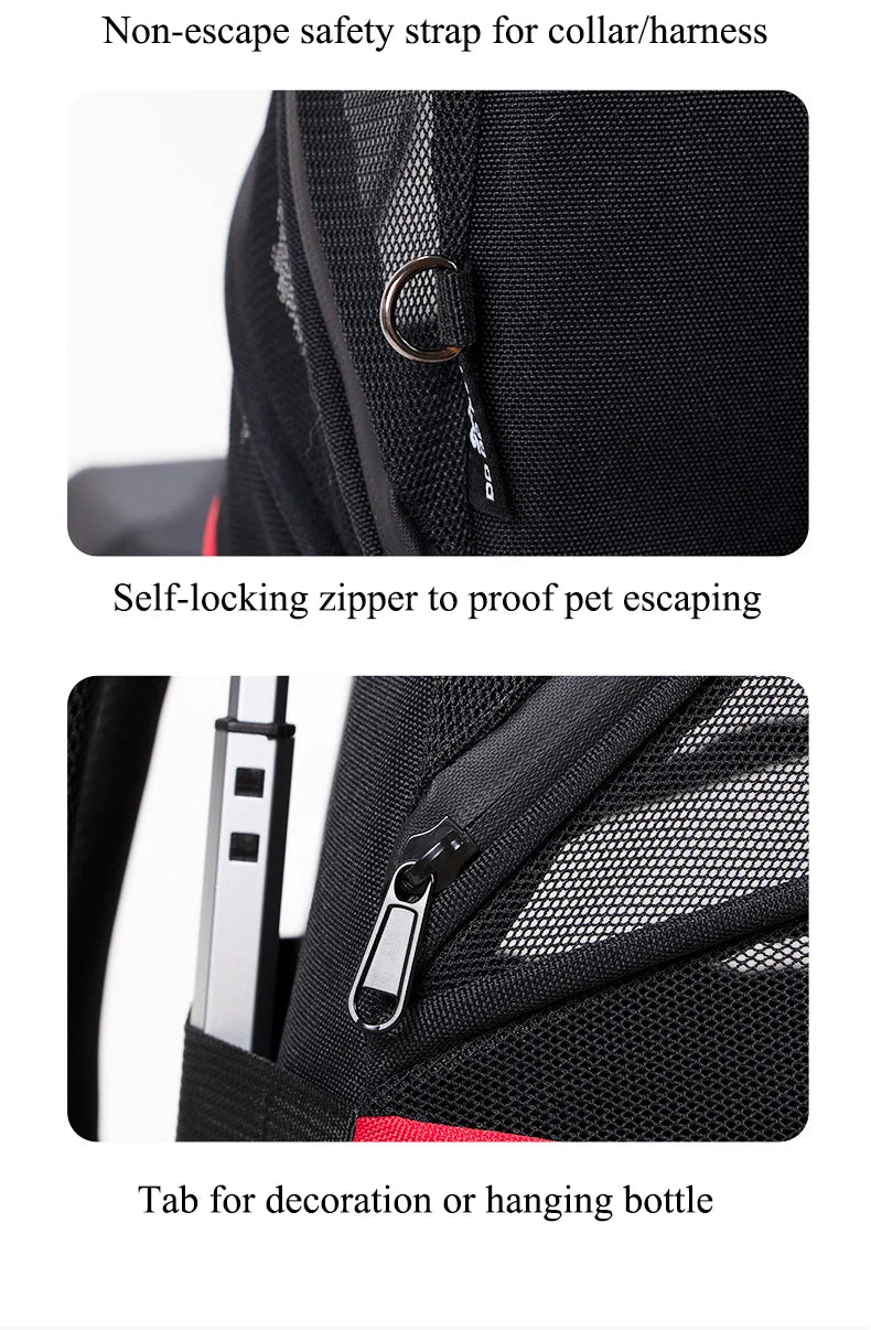 Cat Backpack for Pet Breathable Expandable Cat Carrier Large Capacity Escape Proof Handy Outdoor Travel Pet Carrier Bag Foldable