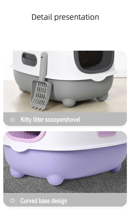 Cat Litter Box Detachable Enclosed Pet Nest Fully Automatic Deodorization Cat House Four Season Universal Anti-odor Pussy Toilet