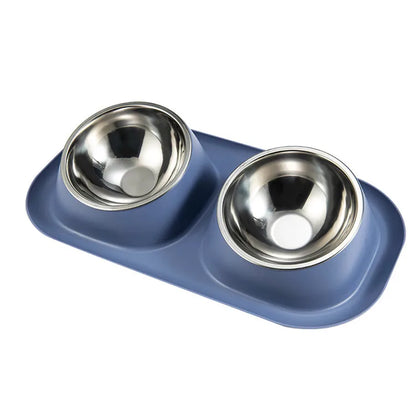 Pet Cat Bowl Stainless Steel Double Pets Feeder Bowl Raised Stand Dish Bowls For Cats Dog Accessories Feeding Home appliance