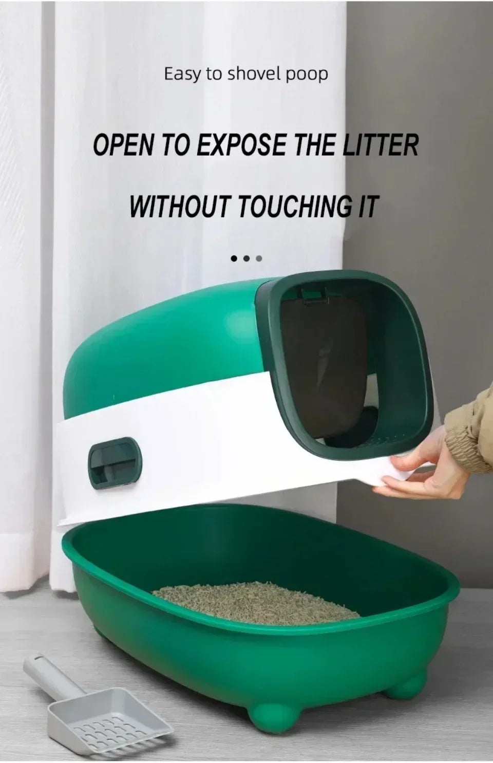 Cat Litter Box Detachable Enclosed Pet Nest Fully Automatic Deodorization Cat House Four Season Universal Anti-odor Pussy Toilet