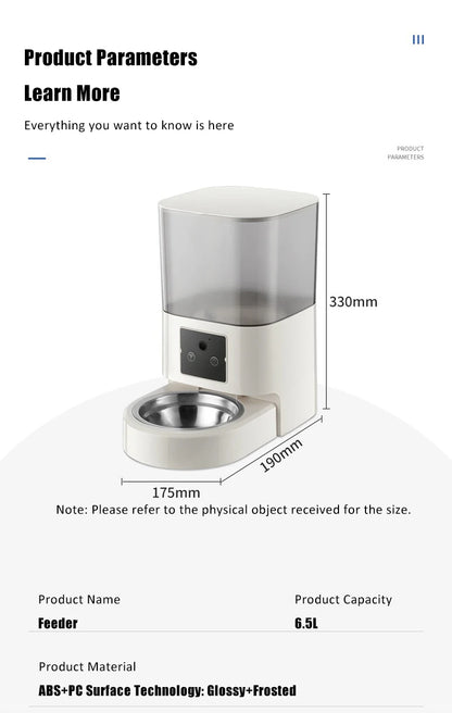 Pet Intelligent Feeder Timed Quantitative Remote Control Automatic Feeder Cat Food Dog Food Intelligent Feeding Machine