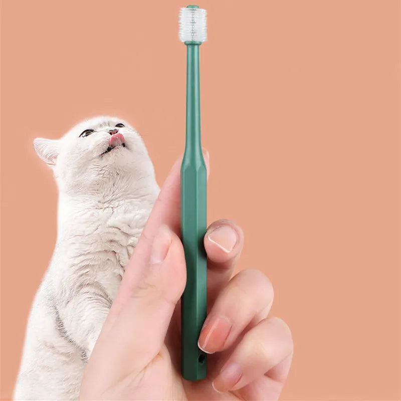 Cat Toothbrush Soft Hair Brush for Cats Mouth Cleaning Cat Brush for Teeth Cleaning Pet Grooming Cats Toothbrush Pet Products