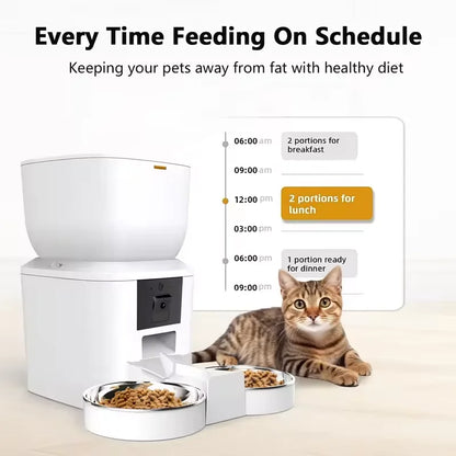 Furpipi 8L Smart Automatic Cat Feeders with 1080P HD Camera 5G WiFi Pet Feeder Tuya APP Control Automatic Cat Dog Food Dispenser