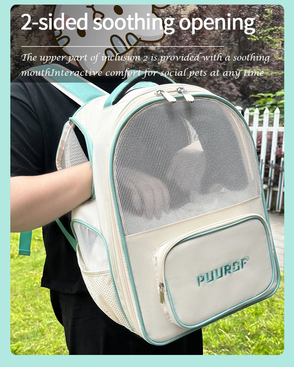 Chest double shoulder cat bag out portable kitten travel light out cat bag backpack light breathable large capacity