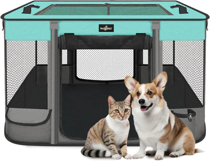 Foldable Pet Kitten Playpen, Upgrade Waterproof Portable Pet Cat Dog Playpen Kennel Tent for Small Dog Cat