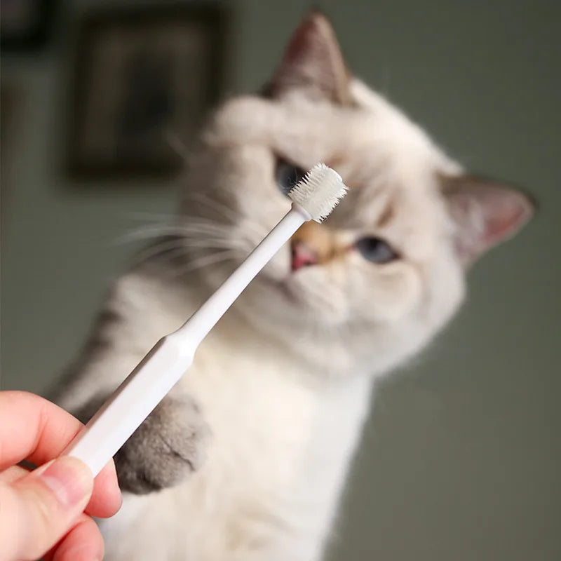 Cat Toothbrush Soft Hair Brush for Cats Mouth Cleaning Cat Brush for Teeth Cleaning Pet Grooming Cats Toothbrush Pet Products