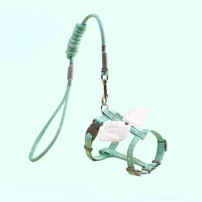 Sweet Angel Wing Cat Harness 120cm Leash Outdoor Cat Dog Harness and Leash Set Water Proof Vest Chest Strap Kitten Accessories