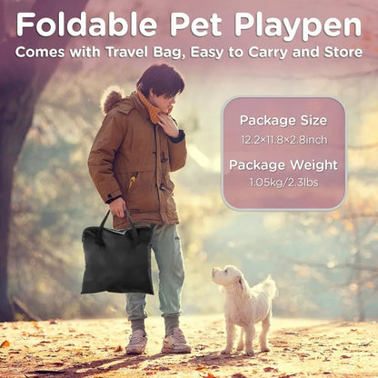 Foldable Pet Kitten Playpen, Upgrade Waterproof Portable Pet Cat Dog Playpen Kennel Tent for Small Dog Cat