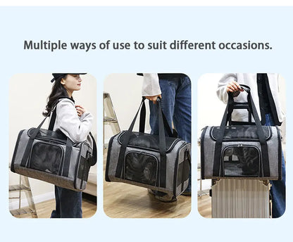 Cat Outgoing Travel Puppy Carrier Backpack Pet Bag Large Capacity Breathable Portable Cat Backpack Foldable Dog Bag Pet Supplies