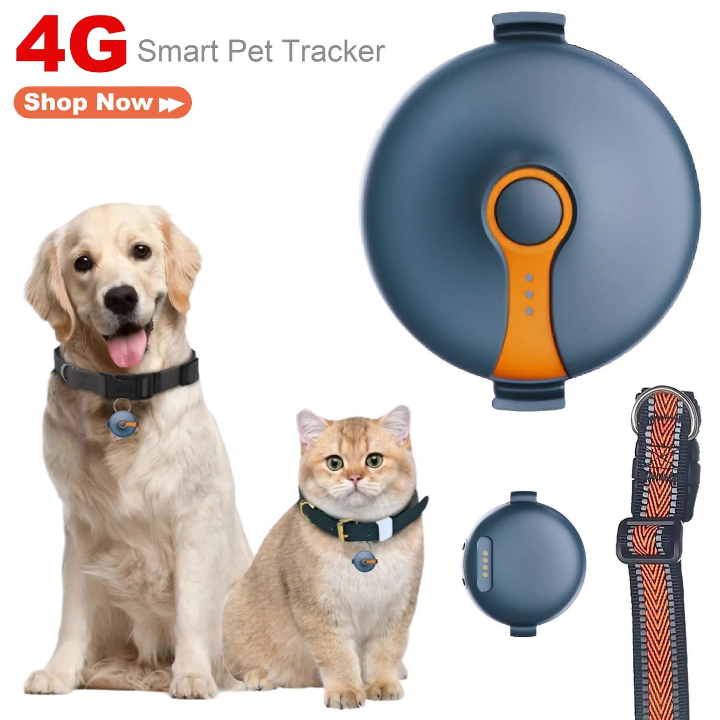 4G/2G Dog Gps Tracker Mini Gps for Cats Waterproof Anti-Lost Device Pet Location Anti-Theft Alarm Tracker Collar Dog Accessories