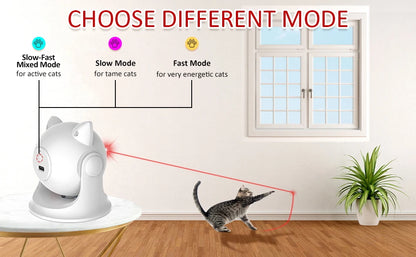 Cat Laser Toy Automatic Rechargeable Motion Random Activated Interactive Cat Toys for Indoor Cats/Dog/Kittne Slow and Fast Mode