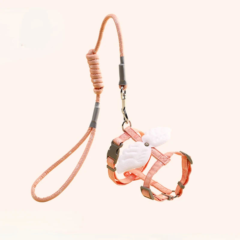 Sweet Angel Wing Cat Harness 120cm Leash Outdoor Cat Dog Harness and Leash Set Water Proof Vest Chest Strap Kitten Accessories