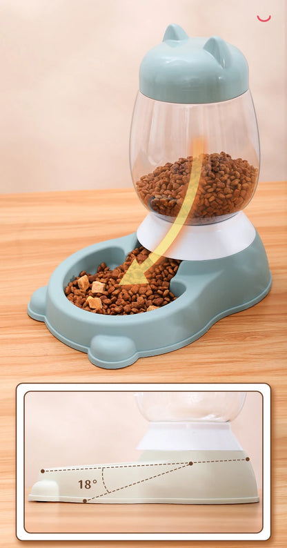 HOOPET 2022 New Cat Bowl 3 Colors Pet Automatic Feeder Dog Drinking Bowl Dispenser for Puppy Cat Food Water Bowl Pet Accessaries